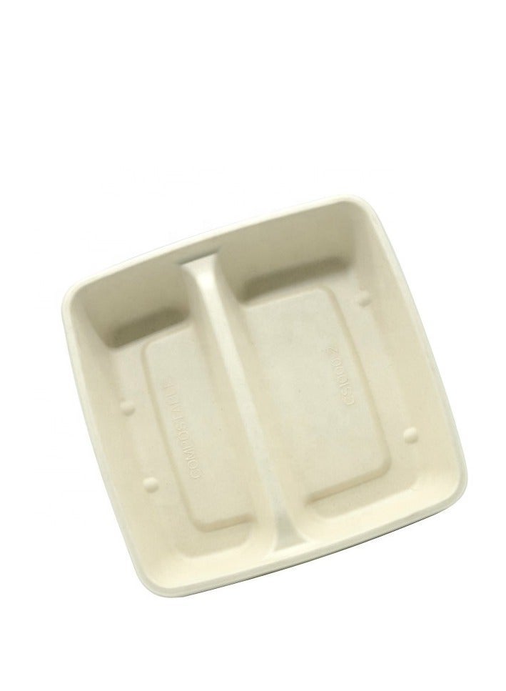 بروديل صينية بروادل باك إيكو-بالب مربعة ذات قسمين مع غطاء  (عبوة 25) - Image 1